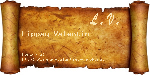 Lippay Valentin névjegykártya